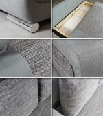 SILAPE – Sofa Naki – 3-osobowa sofa rozkładana – z pojemnikiem (czarna (Alova 04 + Berlin 02)) – Image 5