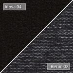 SILAPE – Sofa Naki – 3-osobowa sofa rozkładana – z pojemnikiem (czarna (Alova 04 + Berlin 02)) – Image 6