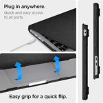 Spigen Urban Fit Etui kompatybilne z MacBook Air 13 cali M3 (2024) / MacBook Air 13 cali M2 A2681 (2022) Sztywna ochrona – Czarne – Image 7