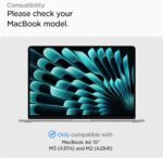 Spigen Urban Fit Etui kompatybilne z MacBook Air 15 cali M3 (2024) / MacBook Air 15 cali M2 2941 (2023) Sztywna ochrona – Czarne – Image 2