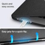 Spigen Urban Fit Etui kompatybilne z MacBook Air 15 cali M3 (2024) / MacBook Air 15 cali M2 2941 (2023) Sztywna ochrona – Czarne – Image 7