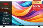 Telewizor TCL QLED 55T7B 4K HDR Pro 55'' z Google TV i systemem dźwiękowym Dolby Atmos, kompatybilny z Asystentem Google i Alexą