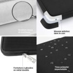 TECOOL 13,3 cala Pokrowiec na MacBook Air/Pro 13 M1 M2 M3 (2010-2024), MacBook Pro 14 M1 M2 M3 (2021-2023), 13,5 Surface Laptop, Etui 13,3 Acer Lenovo Dell HP Komputer… – Image 4