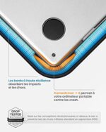 tomtoc 360° Pokrowiec na 13-calowego MacBooka Air 2024-2018 M3/A3113 M2/A2681 M1/A2337, 13-calowego MacBooka Pro M2/A2686 M1/A2338 2022-2016, wodoodporne, odporne na wstrząsy, zapewniające pełną ochronę... – Image 2