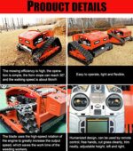 Kosiarka automatyczna, kosiarka spalinowa czterosuwowa z pilotem zdalnego sterowania, kosiarka gąsienicowa o mocy 7,5 KM, koszenie 2000 m²/h, podnosi się do 30° nachylenia, dla... – Image 3