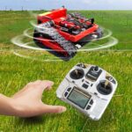 Kosiarka gąsienicowa z łopatą do śniegu, hybrydowa kosiarka spalinowo-elektryczna, kosiarka 55 cm sterowana pilotem, kąt nachylenia 45°, talerz... – Image 4