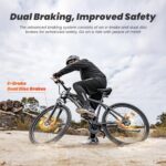 Touroll U1 Rower elektryczny, 26″/29″ Rower elektryczny górski dla dorosłych, elektryczny rower górski 250 W, wyjmowana bateria 13AH, zasięg 65 km, rower elektryczny 21 biegów – Image 5