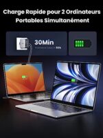 UGREEN Nexode 140 W PD 3.1 Szybka ładowarka USB C z 3 portami i technologią GaN Kompatybilna z MacBook Pro Air M3 M2 M1 iPad Pro Air Mini iPhone 15 Plus Pro Max Galaxy S24 Ultra Plus,… – Image 4