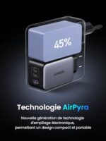 UGREEN Nexode X 100W Szybka ładowarka USB C z technologią GaNInfinity AirPyra Gniazdo sieciowe USB C Kompatybilna z MacBook Pro Air M3 M2 M1 iPad Pro Air 2024 iPhone 15 Plus Pro… – Image 4