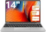 WOZIFAN Laptop 128 GB Win11 14 cali Celeron N4020 Obsługa rozszerzenia SSD 1 TB Tani i dobry Lekki 2,4G+5G Podwójne WiFi Bluetooth 4.2 HDMI zawiera mysz bez…