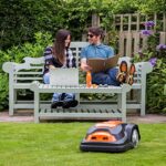 Yard Force Kosiarka automatyczna SA900ECO, odpowiednia do trawników o powierzchni do 900 m², funkcja koszenia krawędzi, czujnik deszczu i silnik bezszczotkowy, 28 V, czarno-pomarańczowa – Image 4