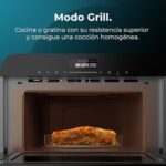 Cecotec Kuchenka mikrofalowa do zabudowy 60x40cm Bolero Hexa MW703800 Glass Black. 1450W, 34L, funkcja mikrofalowa, grill, rozmrażanie, menu automatyczne, szybkie gotowanie,… – Image 6