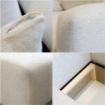 GREKPOL Narożnik rozkładany 145×248 po lewej lub prawej stronie – Rozkładana sofa 3-osobowa – sofa z miejscem do przechowywania – sofa rozkładana – sofa rozkładana – sofa w kolorze beżowym – Image 5