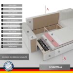 GREKPOL Narożnik rozkładany 145×248 po lewej lub prawej stronie – Rozkładana sofa 3-osobowa – sofa z miejscem do przechowywania – sofa rozkładana – sofa rozkładana – sofa w kolorze beżowym – Image 6