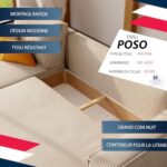 GREKPOL Narożnik rozkładany 244 x 145 Velours Côtelé po lewej lub prawej stronie – Sofa z miejscem do przechowywania – Sofa w kolorze beżowym – 3-osobowa rozkładana sofa – sofa łóżko – sofa... – Image 6