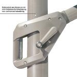 LKINBO Parasol ogrodowy 3x3m kwadratowy z korbką, Parasol ogrodowy z podstawą krzyżową w zestawie, Parasol ogrodowy z regulacją nachylenia i składany z pokrowcem ochronnym do… – Image 6